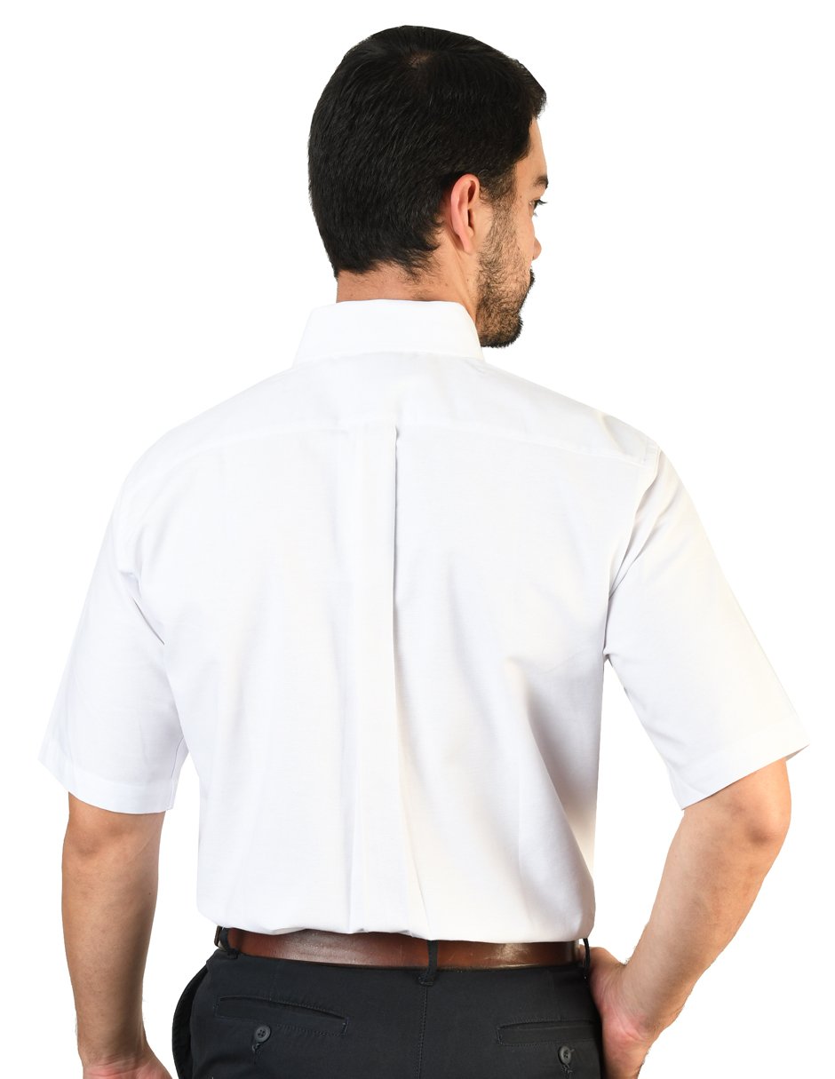 CAMISA OXFORD BLANCO MANGA CORTA
