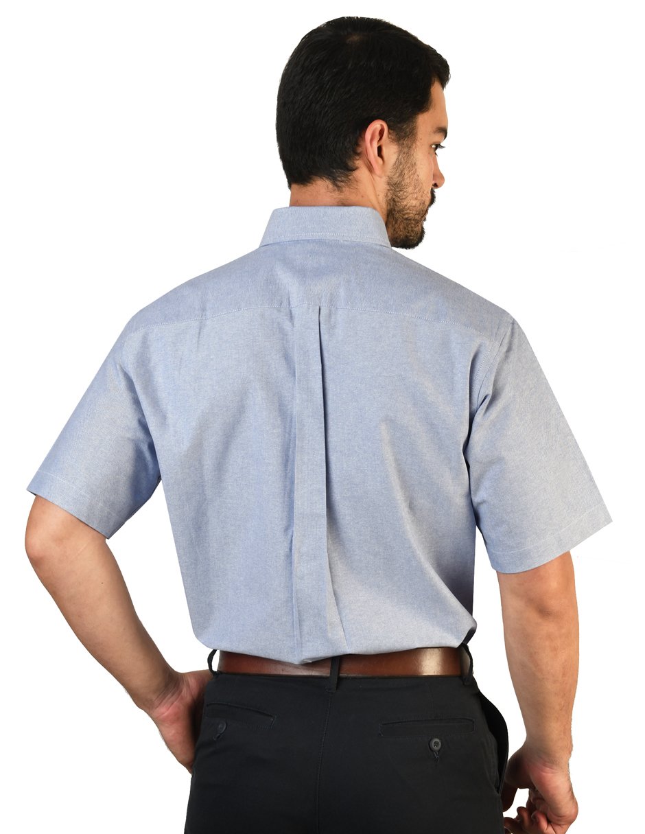 CAMISA OXFORD CIELO MANGA CORTA