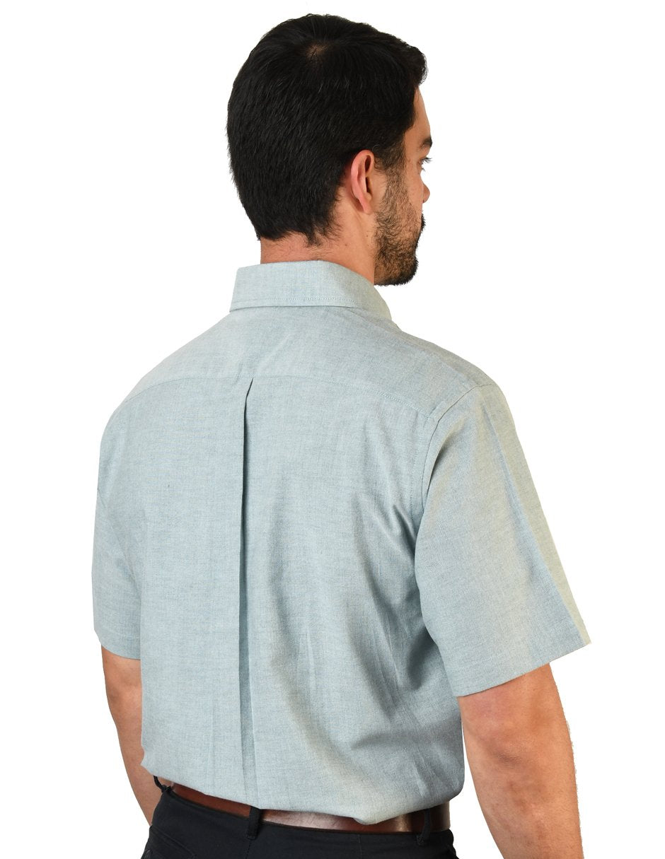 CAMISA MANGA CORTA OXFORD INGLES PASTO