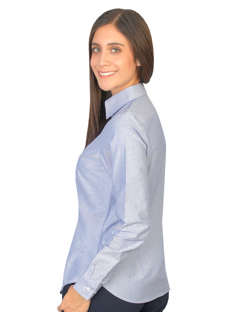 Blusa Oxford Pin Point Francia
