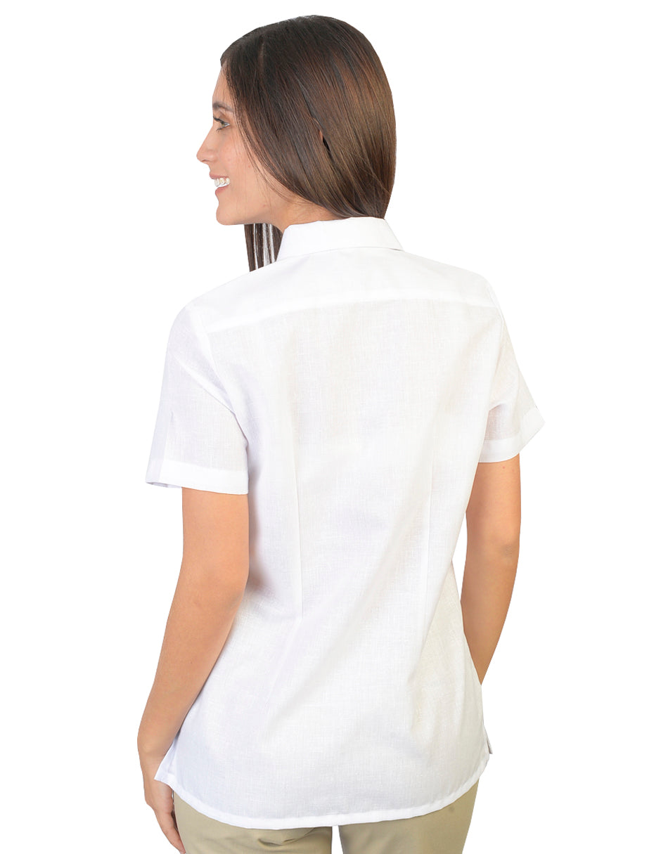 Blusa Lino Cancun Blanco B0160