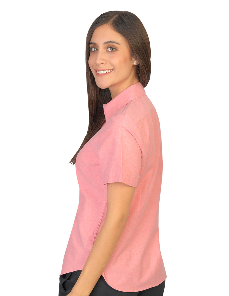 Blusa Oxford Ingles Coral