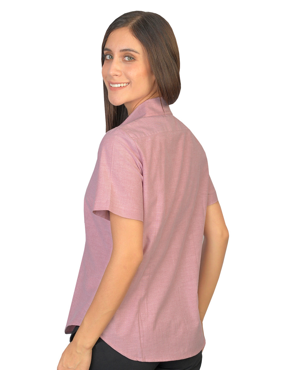 Blusa Oxford Ingles Ladrillo