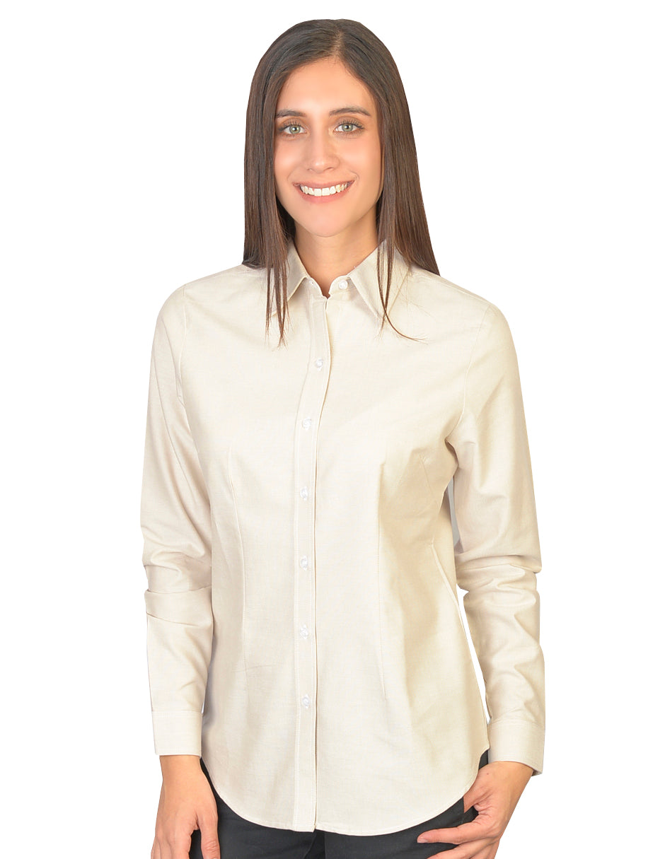 Blusa Oxford Ingles Beige
