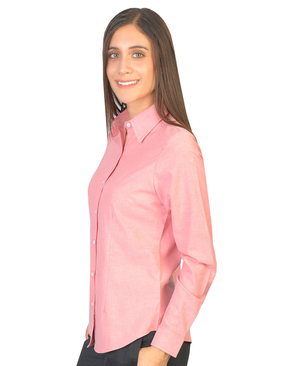 Blusa Oxford Ingles Coral