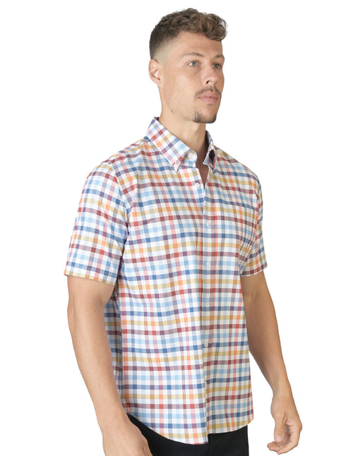 CAMISA CUADROS BLANCO C1717