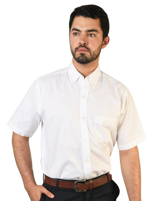CAMISA MANGA CORTA POPELINA ELITE BLANCO
