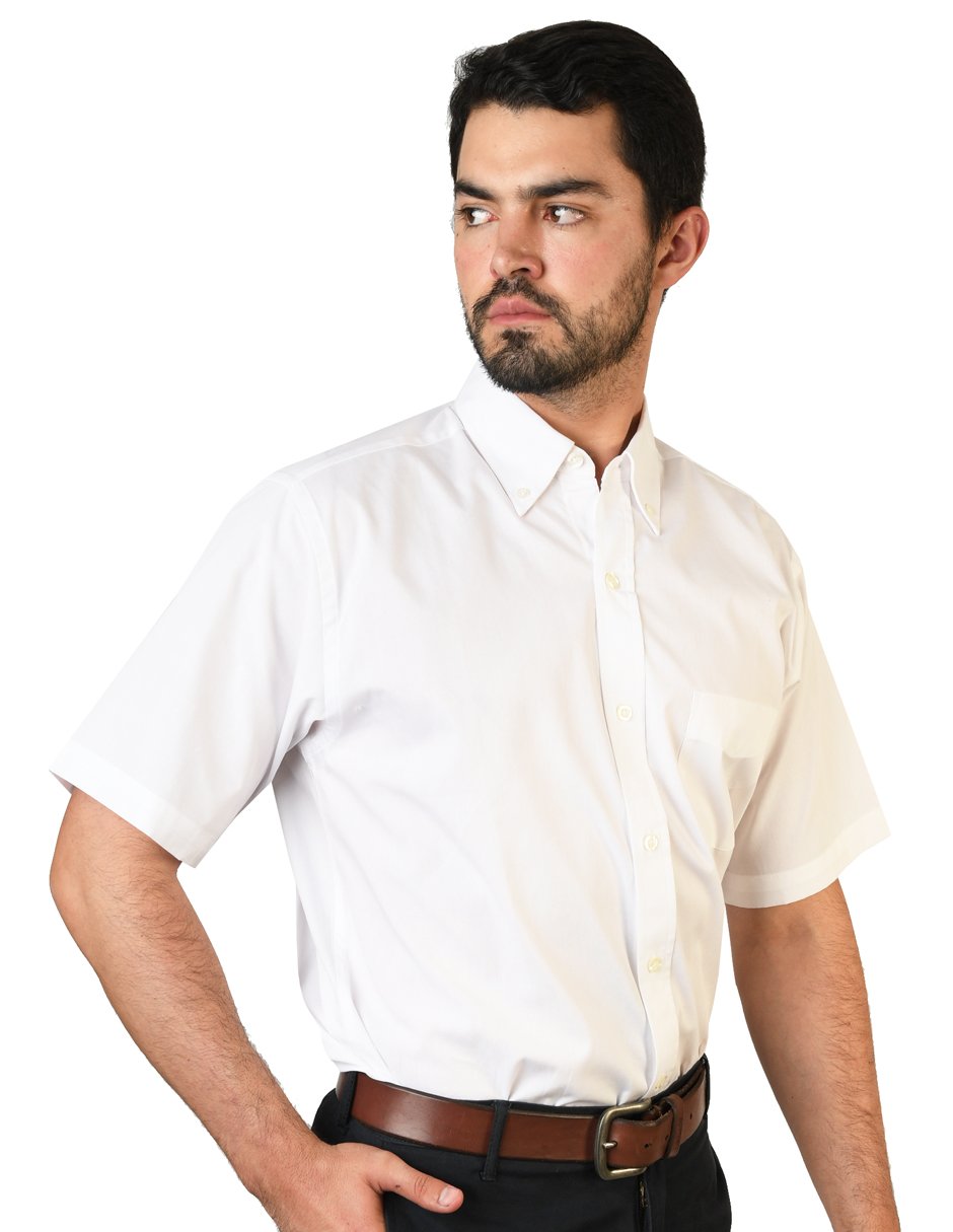 CAMISA MANGA CORTA POPELINA ELITE BLANCO