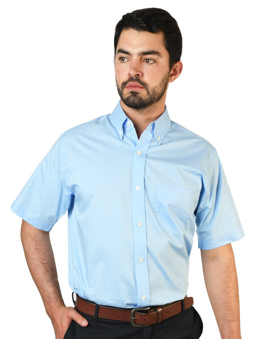CAMISA MANGA CORTA POPELINA ELITE CIELO