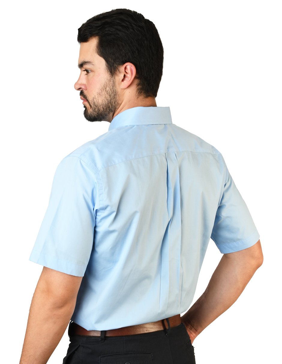 CAMISA MANGA CORTA POPELINA ELITE CIELO