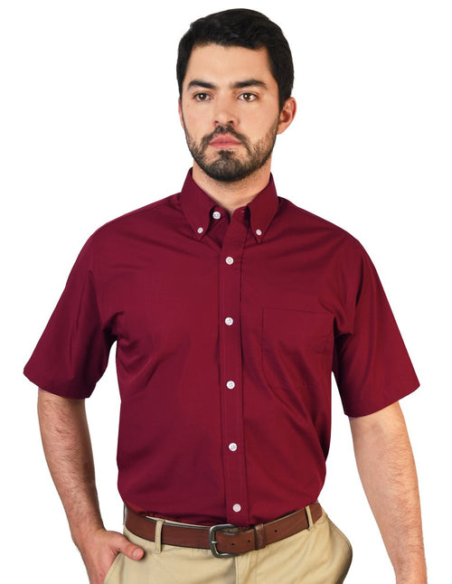 CAMISA MANGA CORTA POPELINA ELITE TINTO