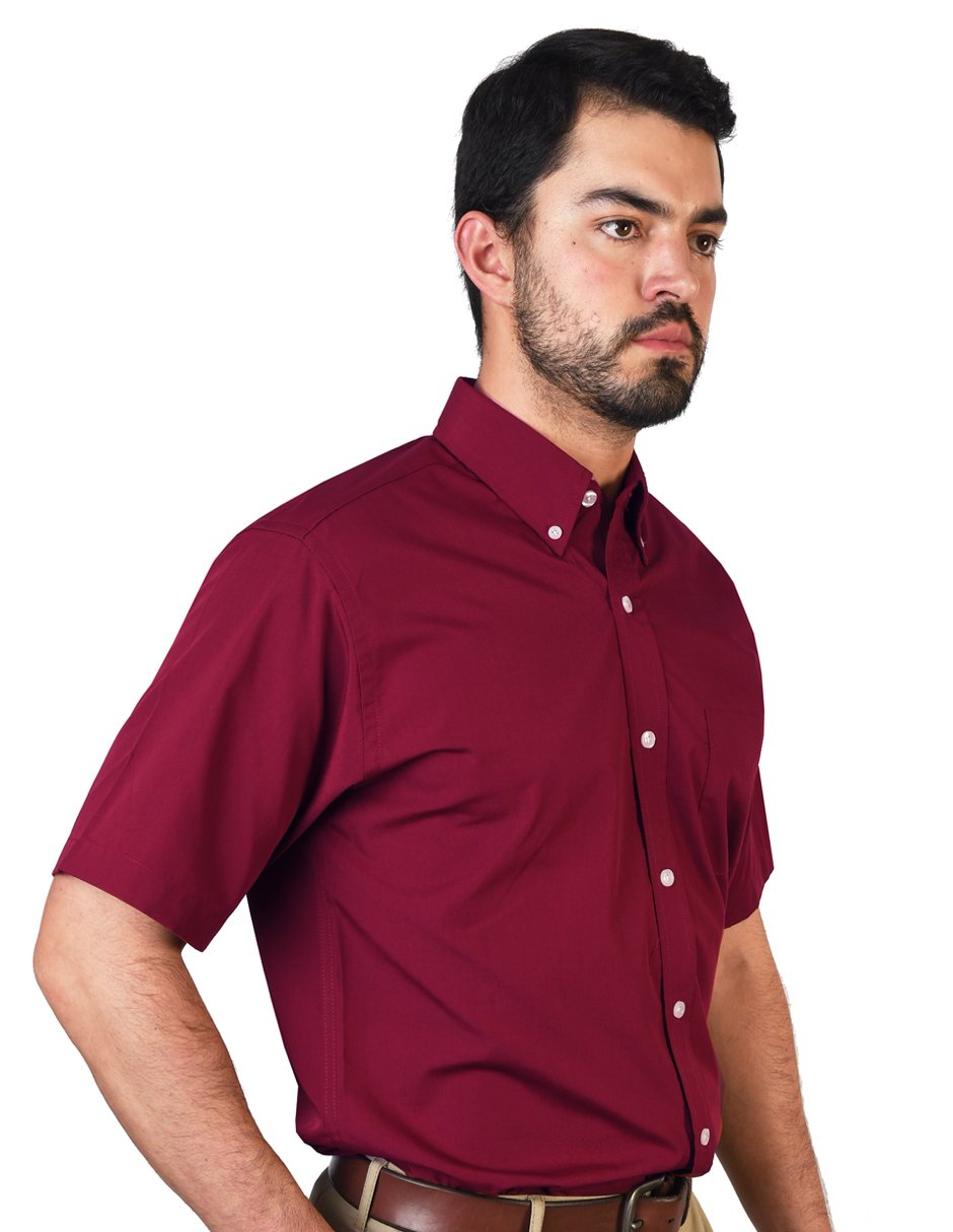 CAMISA MANGA CORTA POPELINA ELITE TINTO