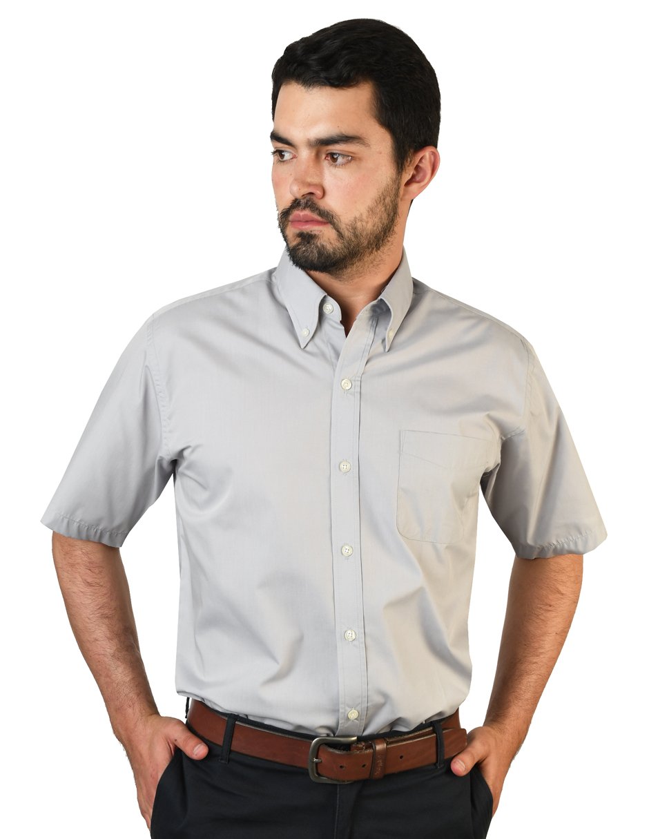 CAMISA SORRENTO GRIS MANGA CORTA