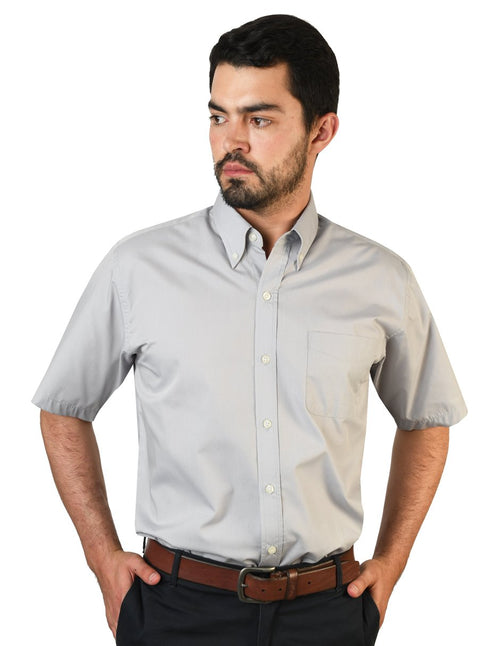 CAMISA SORRENTO GRIS MANGA CORTA