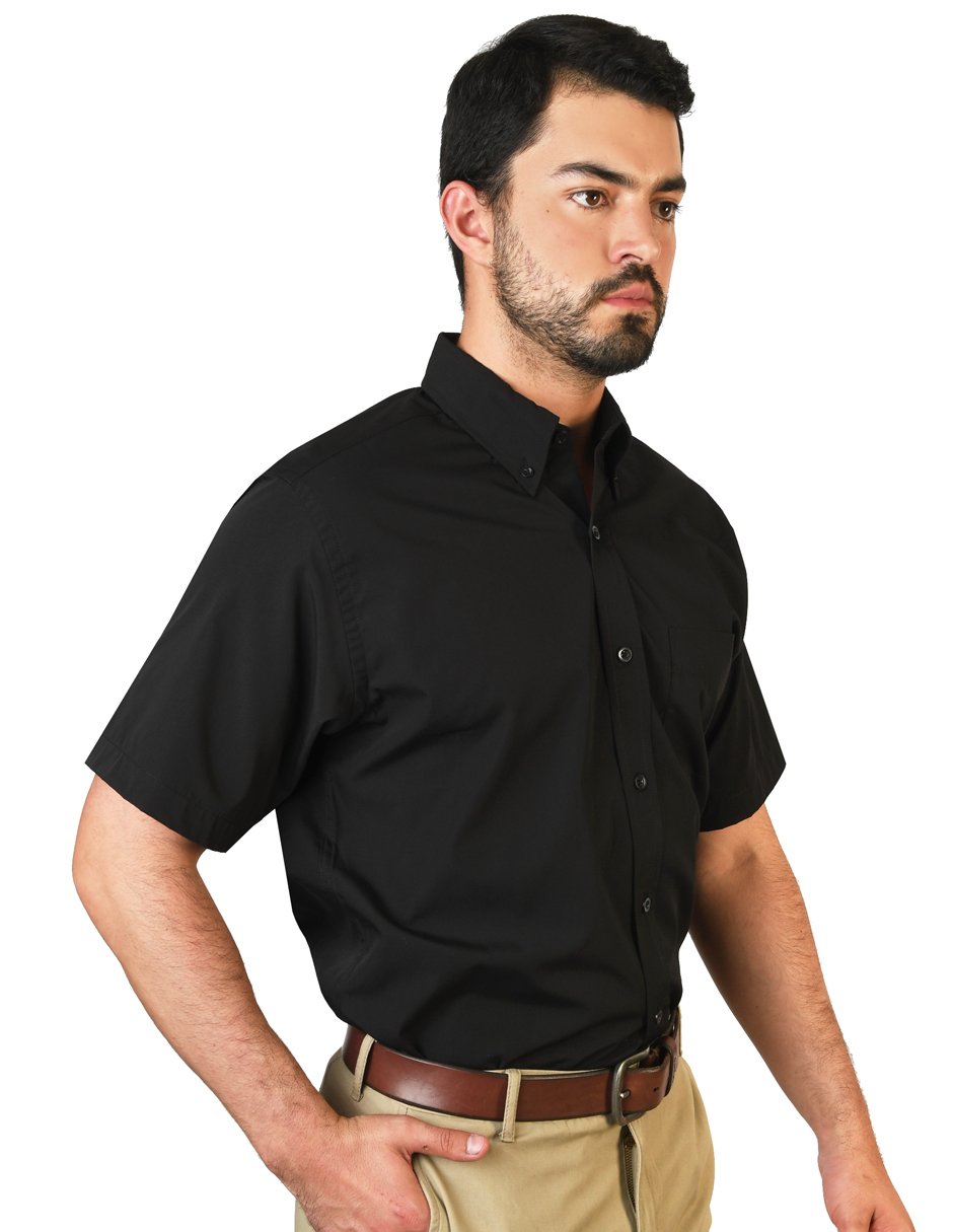 CAMISA SORRENTO NEGRO MANGA CORTA