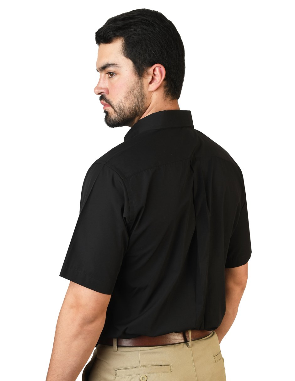CAMISA SORRENTO NEGRO MANGA CORTA