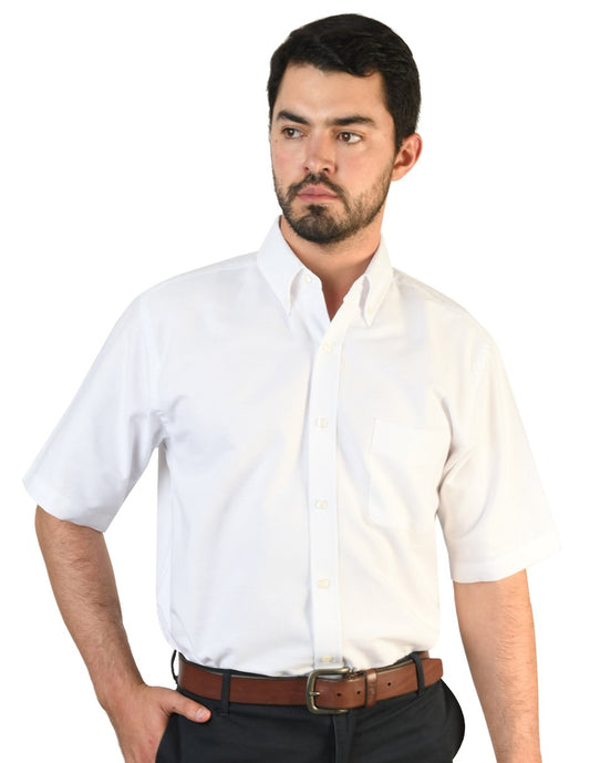CAMISA OXFORD BLANCO MANGA CORTA