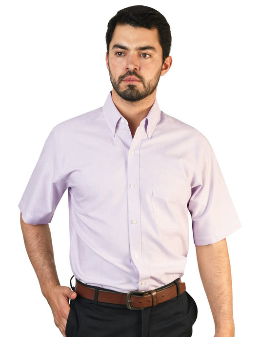 CAMISA OXFORD LILA MANGA CORTA