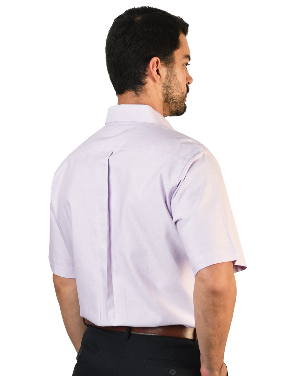 CAMISA OXFORD LILA MANGA CORTA