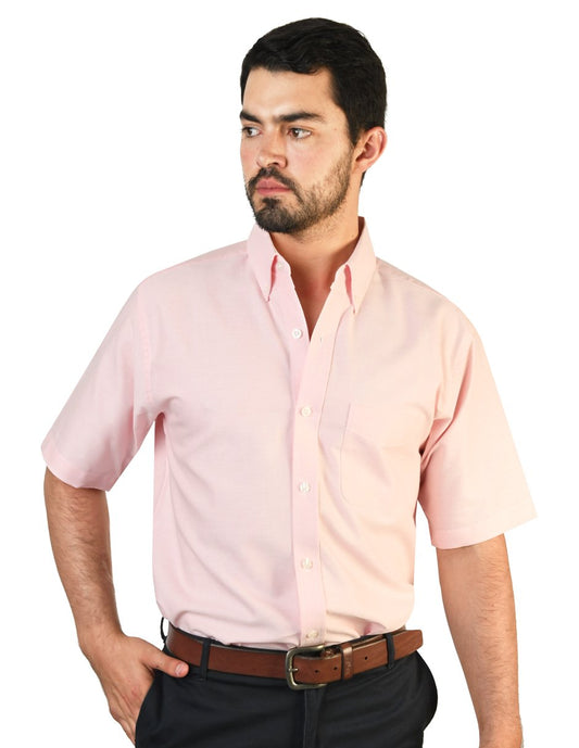 CAMISA OXFORD ROSA MANGA CORTA
