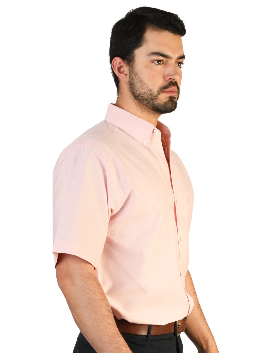 CAMISA OXFORD ROSA MANGA CORTA
