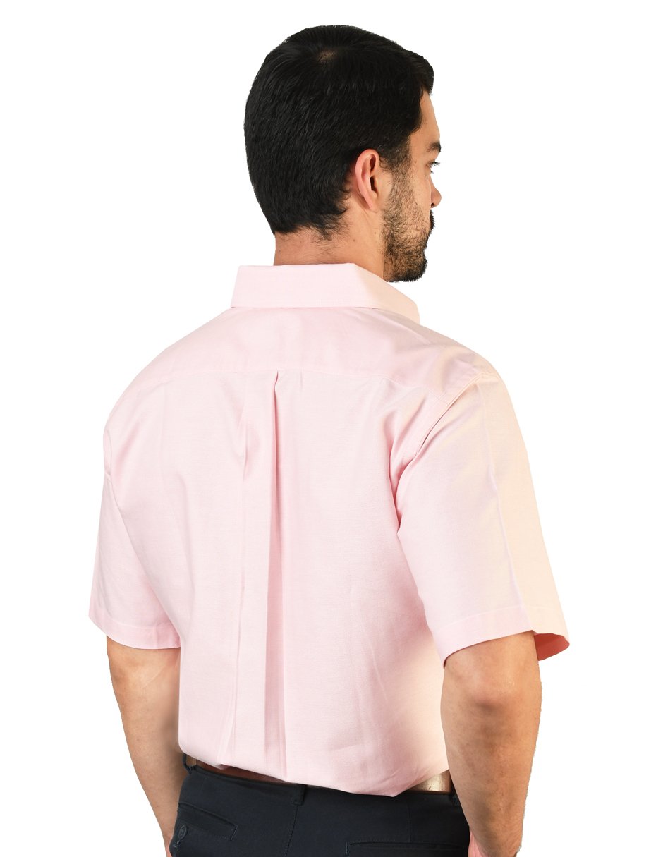 CAMISA OXFORD ROSA MANGA CORTA