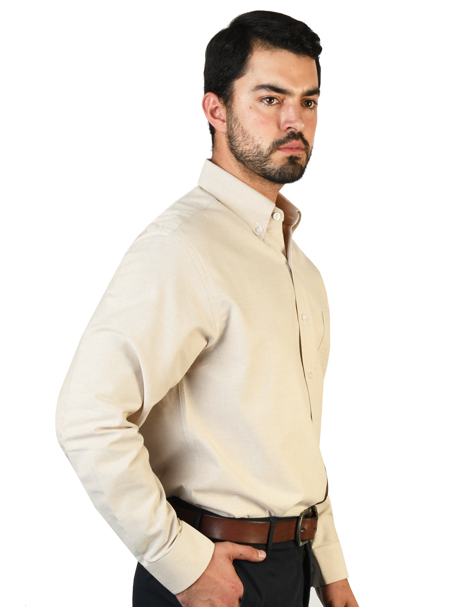 Camisa Oxford Beige