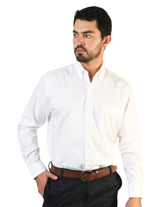Camisa Oxford Pin Point Blanco