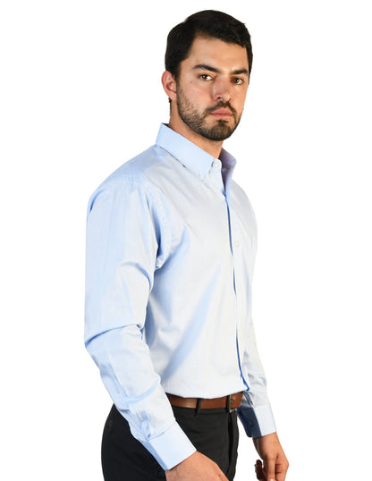 Camisa Oxford Pin Point Cielo
