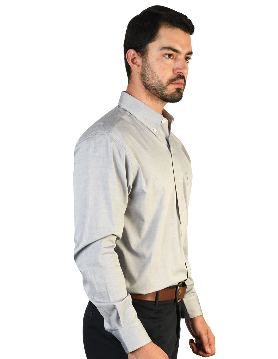 Camisa Oxford Pin Point Negro