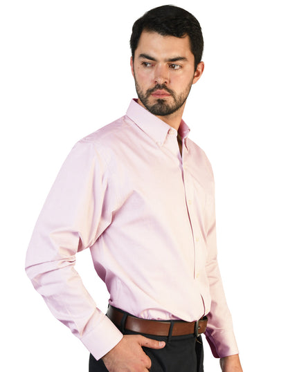 Camisa Oxford Pin Point Rosa