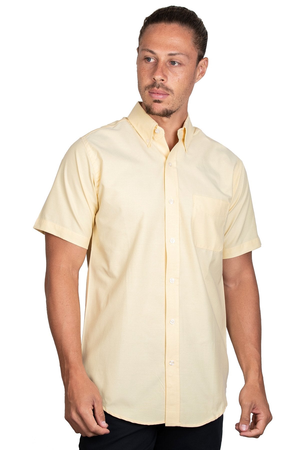 CAMISA MANGA CORTA OXFORD ITALIANO AMARILLO