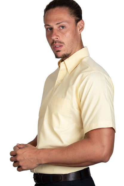 CAMISA MANGA CORTA OXFORD ITALIANO AMARILLO