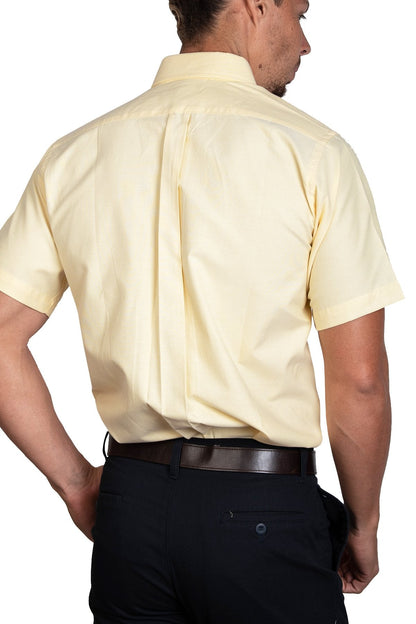 CAMISA MANGA CORTA OXFORD ITALIANO AMARILLO
