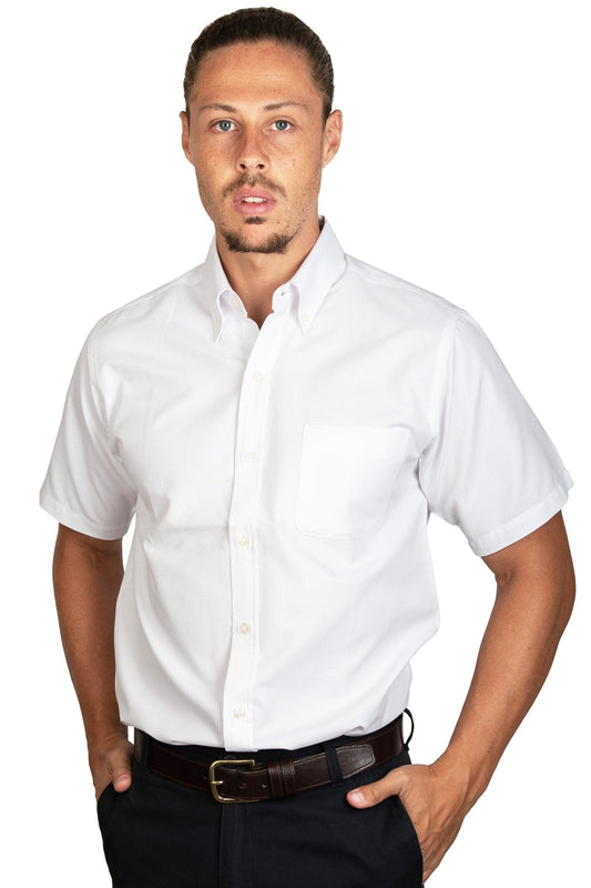 CAMISA MANGA CORTA OXFORD ITALIANO BLANCO