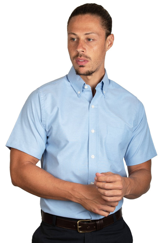 CAMISA MANGA CORTA OXFORD ITALIANO CIELO