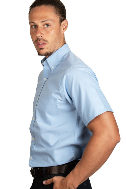 CAMISA MANGA CORTA OXFORD ITALIANO CIELO