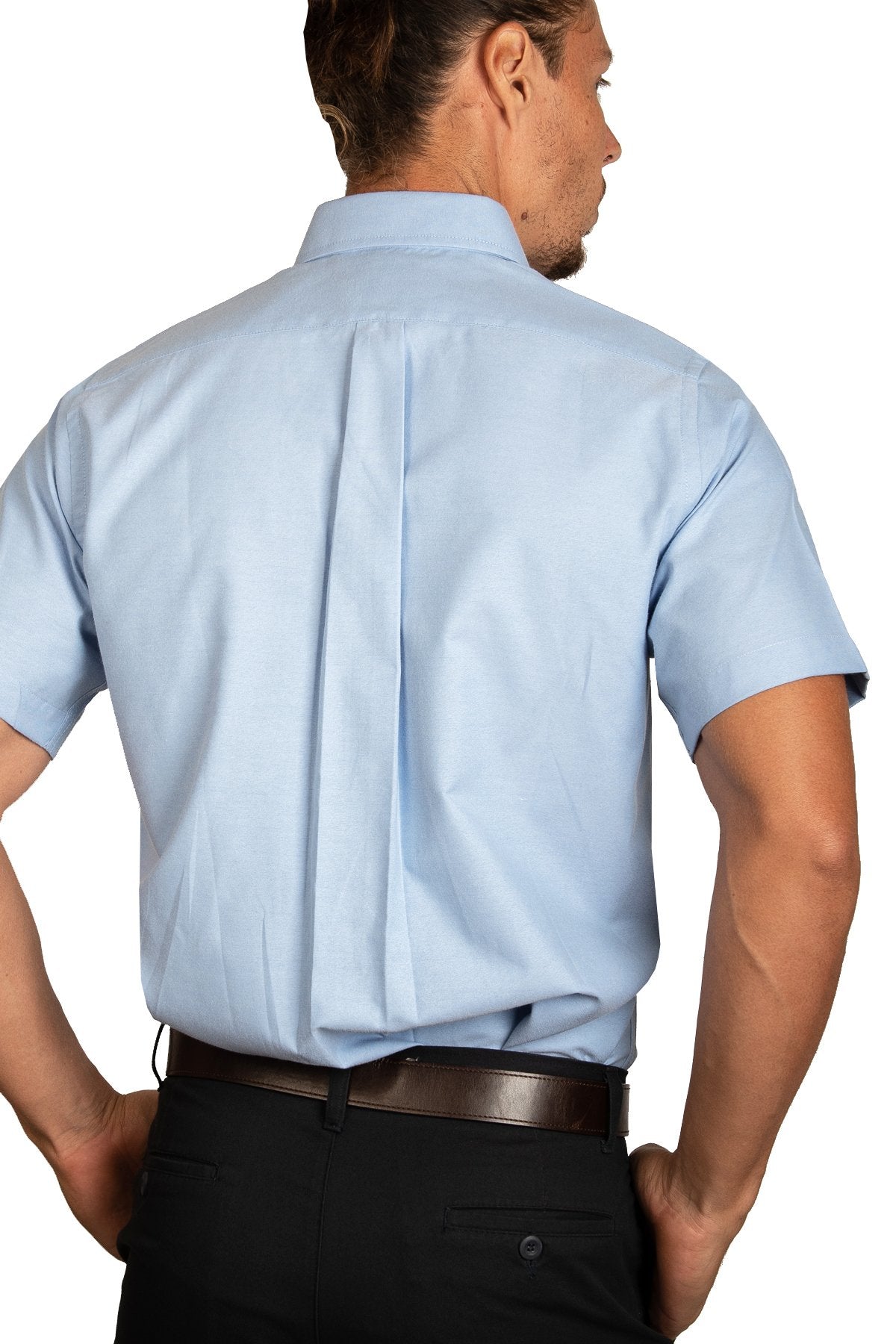 CAMISA MANGA CORTA OXFORD ITALIANO CIELO