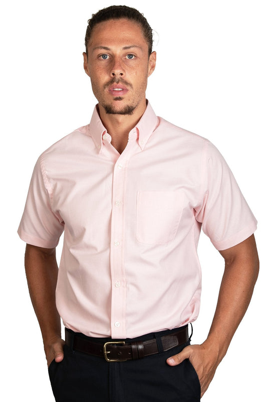 CAMISA MANGA CORTA OXFORD ITALIANO ROSA