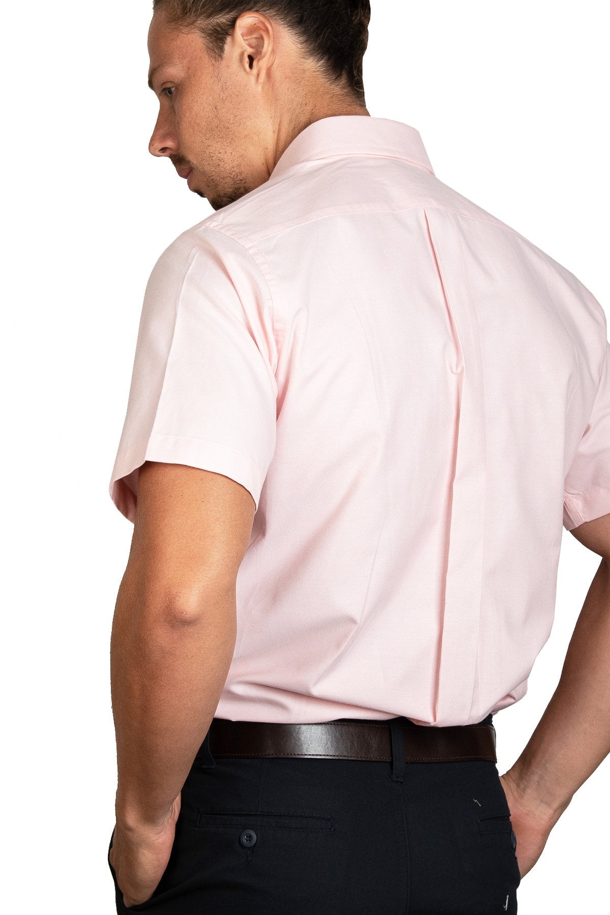 CAMISA MANGA CORTA OXFORD ITALIANO ROSA