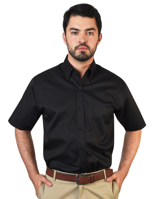 CAMISA FLORENCIA NEGRO MANGA CORTA