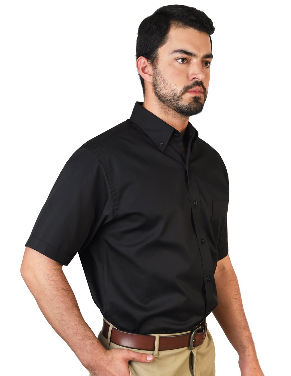 CAMISA FLORENCIA NEGRO MANGA CORTA