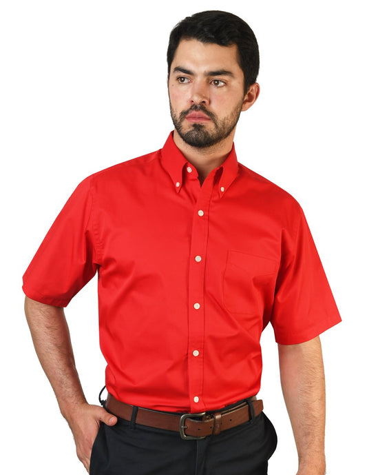 CAMISA FLORENCIA ROJO MANGA CORTA