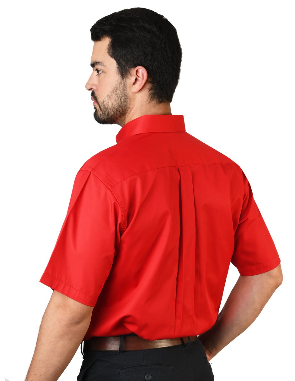 CAMISA FLORENCIA ROJO MANGA CORTA