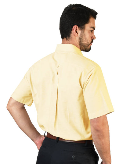 CAMISA MANGA CORTA OXFORD INGLES AMARILLO