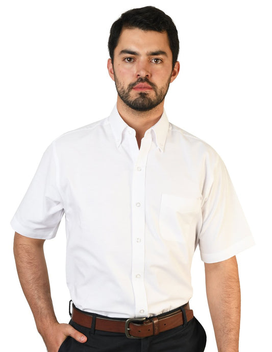 CAMISA MANGA CORTA OXFORD INGLES BLANCO