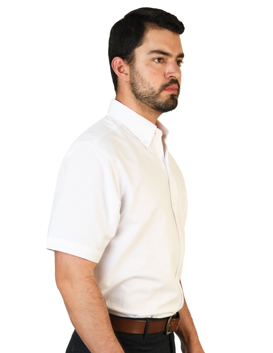 CAMISA MANGA CORTA OXFORD INGLES BLANCO