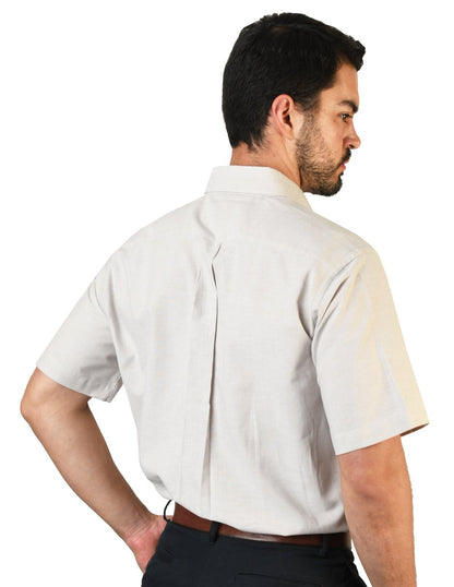 CAMISA MANGA CORTA OXFORD INGLES BEIGE