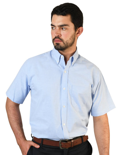 CAMISA MANGA CORTA OXFORD INGLES CIELO