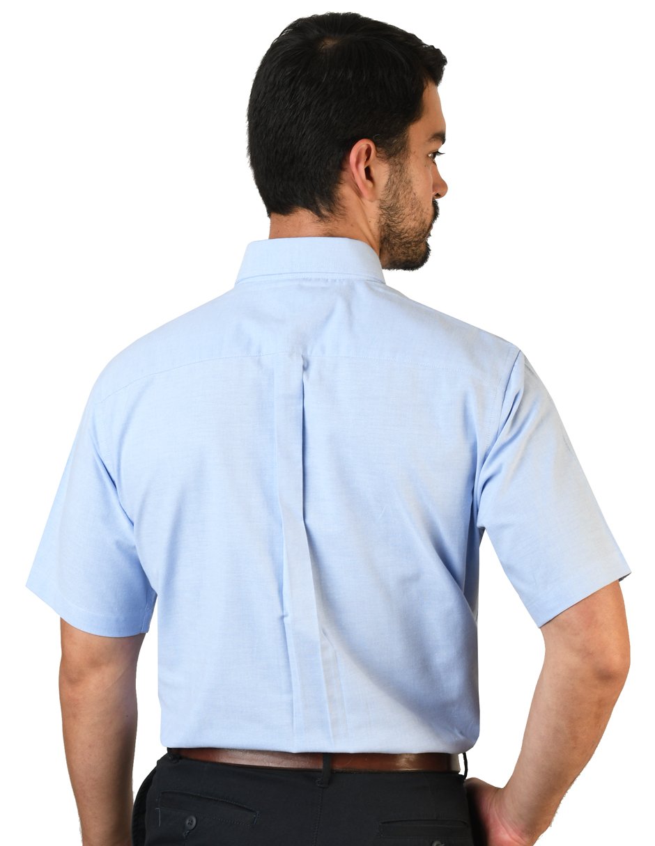 CAMISA MANGA CORTA OXFORD INGLES CIELO